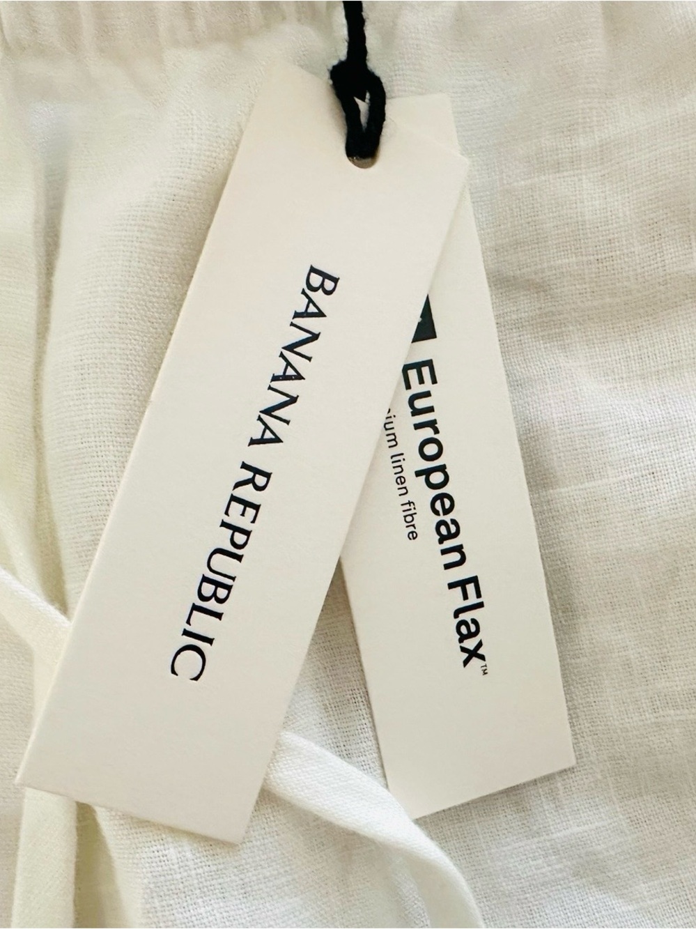 Banana Republic White Straight Leg Drawstring Pants - Picture 5 of 9